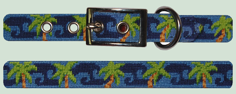 Waving Palm Dog Collar