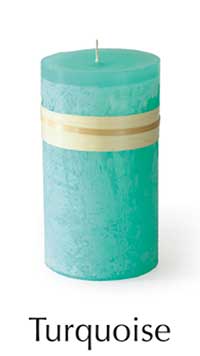 Pillar Candles - Turquoise