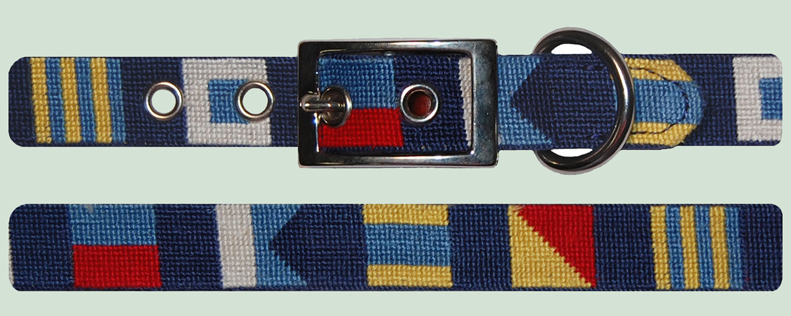 Nautical Flag Dog Collar