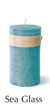 Pillar Candles - Sea Glass