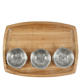 Pewter Wood Cheese Board