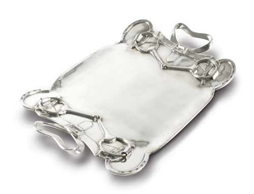 Pewter Tray - Equestrian